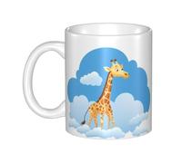 UDFKGLP Giraffe in the clouds Pattern mug ceramic Mugs for cappuccino, latte, cereal, yogurt, milk, hot or cold drinks Micro-wave oven