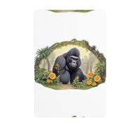 UDFKGLP Gorilla Forest Pattern Tin decorative painting 8x12in Made of tinplate, wear-resistant and durable