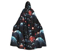 UDFKGLP Graphic Universe Space Pattern Adult Hooded Cloak is a super large, comfortable, and durable Halloween hooded poncho