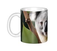 UDFKGLP Green leaf koala Pattern mug ceramic Mugs for cappuccino, latte, cereal, yogurt, milk, hot or cold drinks Micro-wave oven