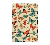 UDFKGLP hand drawn color butterfly Pattern Tin decorative painting 8x12in Made of tinplate, wear-resistant and durable