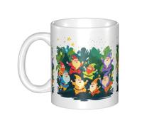 UDFKGLP Happy dancing dwarf Pattern mug ceramic Mugs for cappuccino, latte, cereal, yogurt, milk, hot or cold drinks Micro-wave oven