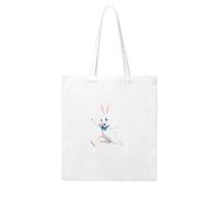 UDFKGLP Happy dancing little white rabbit Pattern Woman Canvas Tote Bag Strong and durable for traveling, shopping, Daily One Size