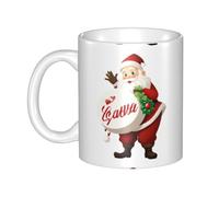 UDFKGLP Happy Santa Claus Pattern mug ceramic Mugs for cappuccino, latte, cereal, yogurt, milk, hot or cold drinks Micro-wave oven