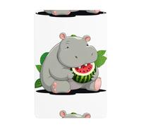 UDFKGLP Hippo eating watermelon Pattern Tin decorative painting 8x12in Made of tinplate, wear-resistant and durable