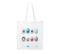 UDFKGLP Horror pattern on Easter eggs Pattern Woman Canvas Tote Bag Strong and durable for traveling, shopping, Daily One Size