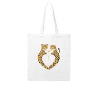 UDFKGLP I love you surrounded by leopard print Pattern Woman Canvas Tote Bag Strong and durable for traveling, shopping, Daily One Size