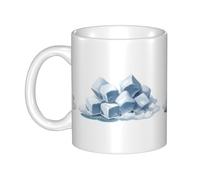 UDFKGLP Ice cubes hiding in the white clouds Pattern mug ceramic Mugs for cappuccino, latte, cereal, yogurt, milk, hot or cold drinks Micro-wave oven