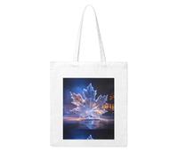 UDFKGLP Ice sculptures on the river Pattern Woman Canvas Tote Bag Strong and durable for traveling, shopping, Daily One Size
