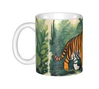 UDFKGLP Jungle Tigers Cub Pattern mug ceramic Mugs for cappuccino, latte, cereal, yogurt, milk, hot or cold drinks Micro-wave oven