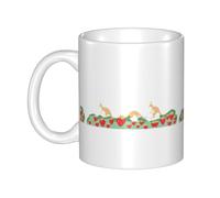 UDFKGLP Kangaroos in the Strawberry Field Pattern mug ceramic Mugs for cappuccino, latte, cereal, yogurt, milk, hot or cold drinks Micro-wave oven