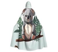 UDFKGLP Koala Who Loves Drawing Pattern Adult Hooded Cloak is a super large, comfortable, and durable Halloween hooded poncho