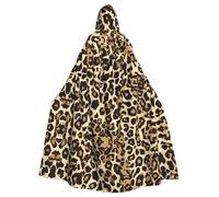 UDFKGLP Leopard Pattern Pattern Adult Hooded Cloak is a super large, comfortable, and durable Halloween hooded poncho