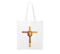 UDFKGLP Lion at the cross Pattern Woman Canvas Tote Bag Strong and durable for traveling, shopping, Daily One Size