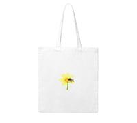 UDFKGLP Little bee on yellow flower Pattern Woman Canvas Tote Bag Strong and durable for traveling, shopping, Daily One Size