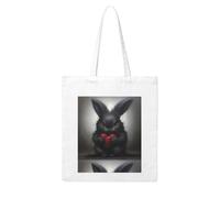 UDFKGLP Little black rabbit holding a heart Pattern Woman Canvas Tote Bag Strong and durable for traveling, shopping, Daily One Size
