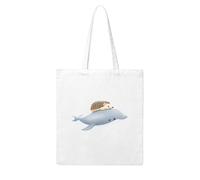 UDFKGLP Little hedgehog on the back of a whale Pattern Woman Canvas Tote Bag Strong and durable for traveling, shopping, Daily One Size