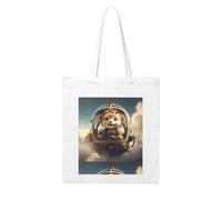 UDFKGLP Little lion in the helicopter Pattern Woman Canvas Tote Bag Strong and durable for traveling, shopping, Daily One Size