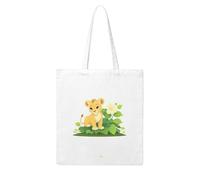 UDFKGLP Little lion in the morning glory Pattern Woman Canvas Tote Bag Strong and durable for traveling, shopping, Daily One Size