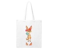 UDFKGLP Little red flower and kangaroo Pattern Woman Canvas Tote Bag Strong and durable for traveling, shopping, Daily One Size