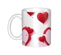 UDFKGLP Little Red Heart Pattern mug ceramic Mugs for cappuccino, latte, cereal, yogurt, milk, hot or cold drinks Micro-wave oven
