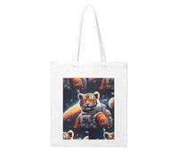 UDFKGLP Little Tiger in Space Pattern Woman Canvas Tote Bag Strong and durable for traveling, shopping, Daily One Size