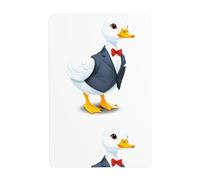 UDFKGLP Little white duck in a suit Pattern Tin decorative painting 8x12in Made of tinplate, wear-resistant and durable