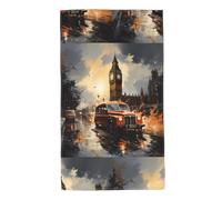 UDFKGLP London Color Taxi Pattern Towel Towels 27.5x16in Skin-Friendly Absorbent Fluffy and Soft for Bathroom, Beach, Outdoors