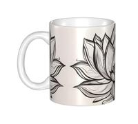 UDFKGLP Lotus Flower Namaste Pattern mug ceramic Mugs for cappuccino, latte, cereal, yogurt, milk, hot or cold drinks Micro-wave oven