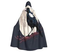 UDFKGLP Magpie On The Moon Pattern Adult Hooded Cloak is a super large, comfortable, and durable Halloween hooded poncho