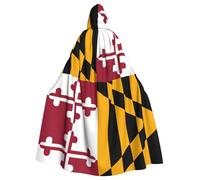 UDFKGLP Maryland State Flag Pattern Adult Hooded Cloak is a super large, comfortable, and durable Halloween hooded poncho
