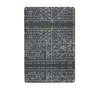 UDFKGLP Math Geometry Geek Calculus Pattern Tin decorative painting 8x12in Made of tinplate, wear-resistant and durable