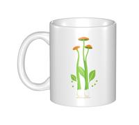 UDFKGLP Mushrooms and peas Pattern mug ceramic Mugs for cappuccino, latte, cereal, yogurt, milk, hot or cold drinks Micro-wave oven