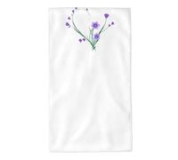 UDFKGLP Nature Love Purple Flowers Pattern Towel Towels 27.5x16in Skin-Friendly Absorbent Fluffy and Soft for Bathroom, Beach, Outdoors