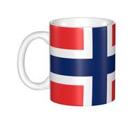 UDFKGLP Norwegian flag Pattern mug ceramic Mugs for cappuccino, latte, cereal, yogurt, milk, hot or cold drinks Micro-wave oven