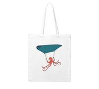 UDFKGLP Octopus on a hang glider Pattern Woman Canvas Tote Bag Strong and durable for traveling, shopping, Daily One Size