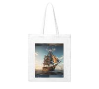 UDFKGLP old sailing ship Pattern Woman Canvas Tote Bag Strong and durable for traveling, shopping, Daily One Size