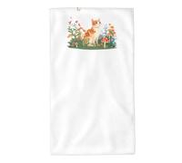 UDFKGLP Orange cat in The Mushroom Bush Pattern Towel Towels 27.5x16in Skin-Friendly Absorbent Fluffy and Soft for Bathroom, Beach, Outdoors