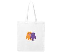 UDFKGLP Orange Monster and Purple Monster Pattern Woman Canvas Tote Bag Strong and durable for traveling, shopping, Daily One Size