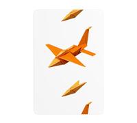 UDFKGLP Orange origami airplane Pattern Tin decorative painting 8x12in Made of tinplate, wear-resistant and durable