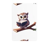 UDFKGLP Owl reading a book Pattern Tin decorative painting 8x12in Made of tinplate, wear-resistant and durable
