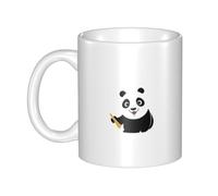 UDFKGLP Panda blowing the horn Pattern mug ceramic Mugs for cappuccino, latte, cereal, yogurt, milk, hot or cold drinks Micro-wave oven