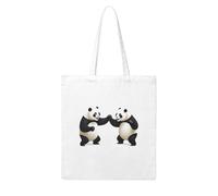 UDFKGLP Pandas fighting in the ring Pattern Woman Canvas Tote Bag Strong and durable for traveling, shopping, Daily One Size