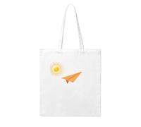 UDFKGLP Paper airplane flying in the sun Pattern Woman Canvas Tote Bag Strong and durable for traveling, shopping, Daily One Size