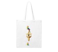 UDFKGLP Parrot on the bell tower Pattern Woman Canvas Tote Bag Strong and durable for traveling, shopping, Daily One Size