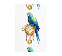 UDFKGLP Parrot sitting on an old pendulum clock Pattern Tin decorative painting 8x12in Made of tinplate, wear-resistant and durable