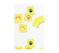 UDFKGLP Paw prints on sticky notes Pattern Tin decorative painting 8x12in Made of tinplate, wear-resistant and durable