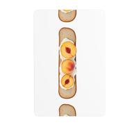 UDFKGLP Peaches on bread Pattern Tin decorative painting 8x12in Made of tinplate, wear-resistant and durable