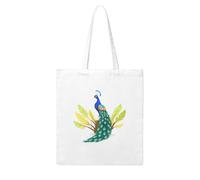UDFKGLP Peacock on the bush Pattern Woman Canvas Tote Bag Strong and durable for traveling, shopping, Daily One Size
