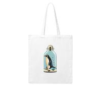 UDFKGLP Penguin and fish in the glass bottle Pattern Woman Canvas Tote Bag Strong and durable for traveling, shopping, Daily One Size